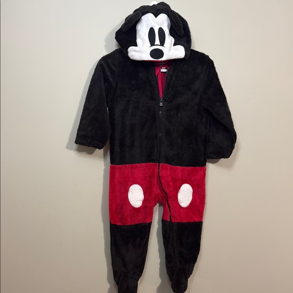 Disney Black and Red Mickey Mouse Footies